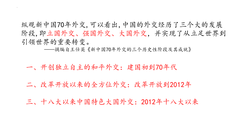 第14课_当代中国的外交课件(共27张PPT)--2023-2024学年高中历史统编版（2019）选择性必修一