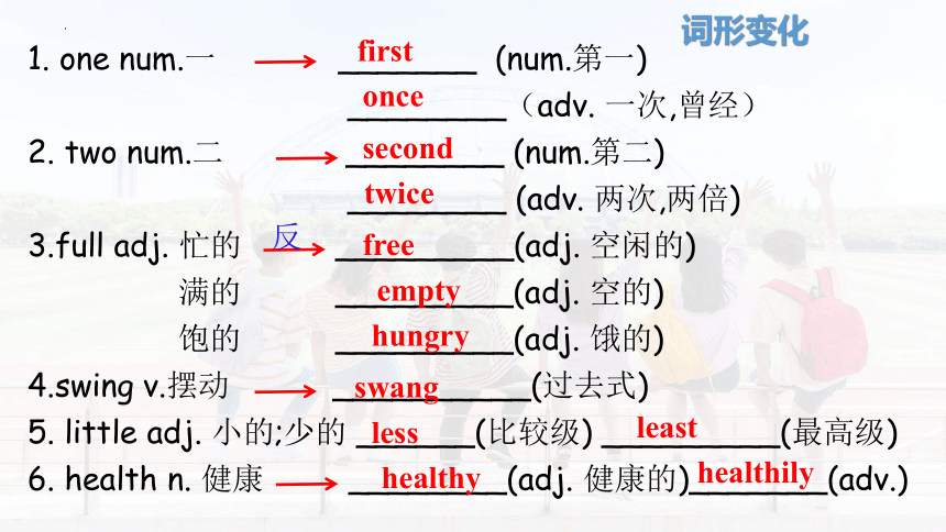 Unit 2 How often do you exercise？复习课件(共35张PPT)