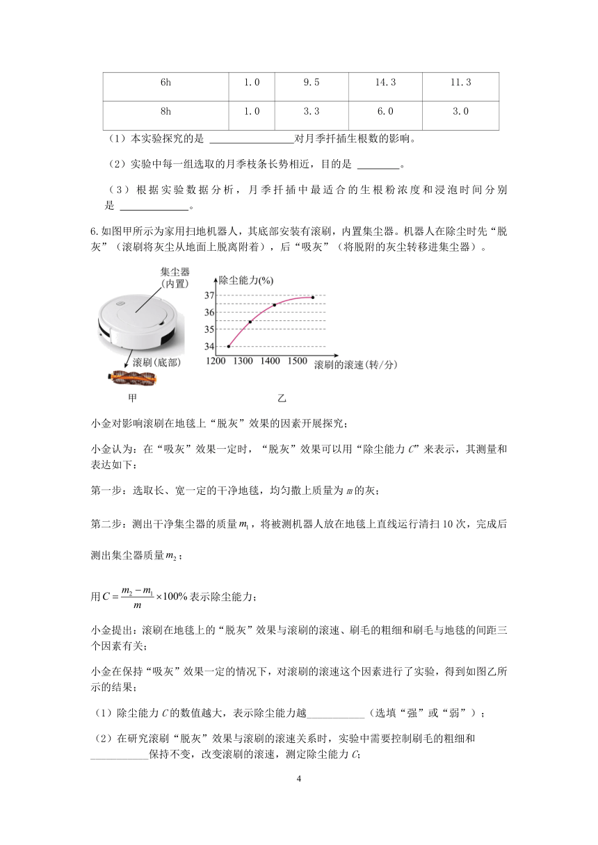 七年级科学 1.5科学探究 专题训练（含解析）