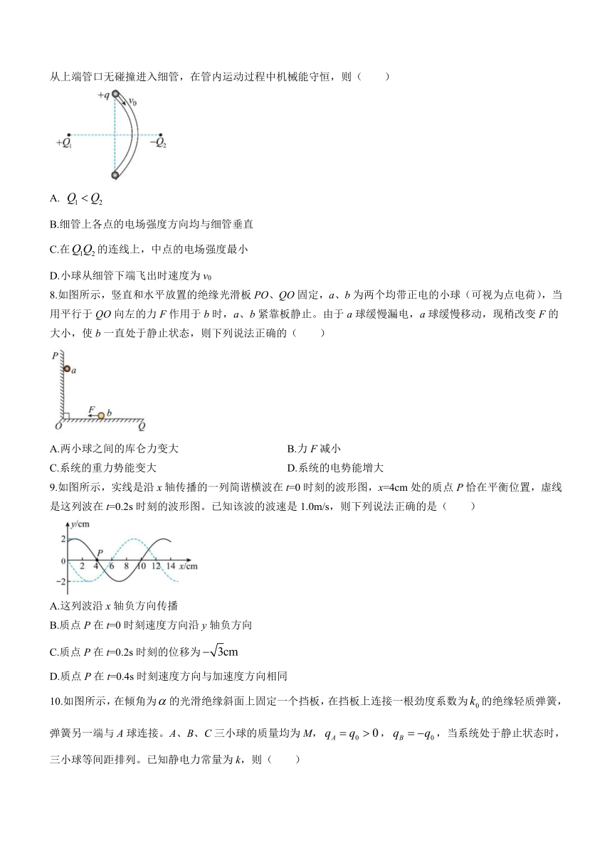 四川省资阳市乐至中学2023-2024学年高二上学期10月月考物理试题（含答案）