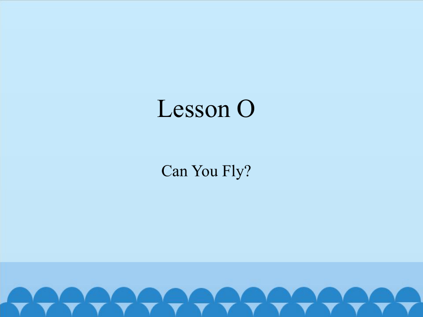 Lesson O  Can You Fly   课件(共17张PPT)