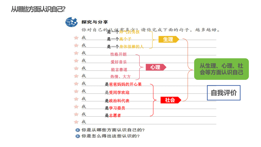 3.1认识自己  课件（20张ppt）