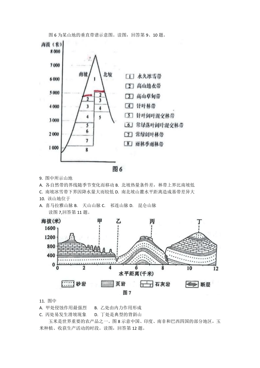 北京市东城区名校2023-2024学年高三上学期开学考试地理试卷（含答案）