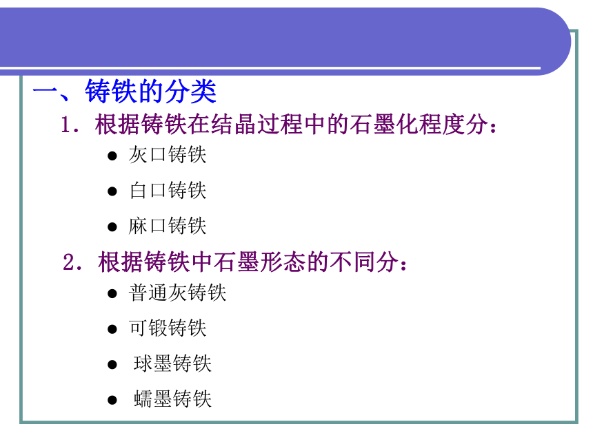 6－1  铸铁的组织与分类 课件(共12张PPT) - 中职《金属材料与热处理（第六版）》同步教学（劳动版）