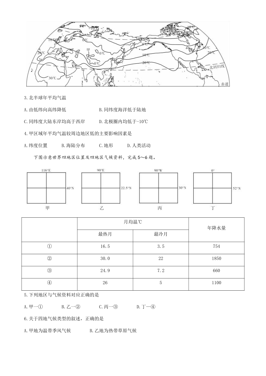 安徽省六安市叶集皖西当代中学2023-2024学年高二下学期3月月考地理试题（含答案）