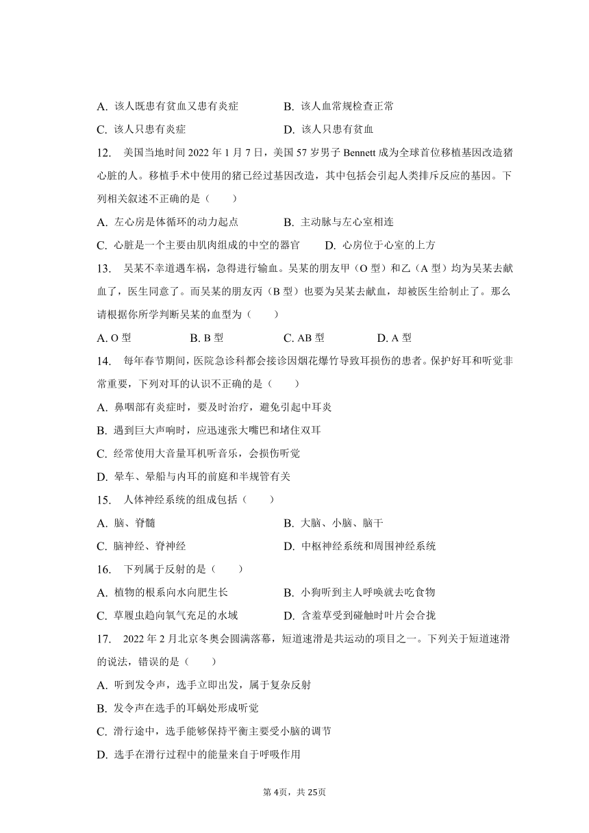 2022-2023学年山西省临汾市洪洞县七年级（下）期末生物试卷（含解析）