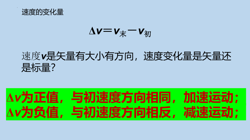 1.4速度变化快慢的描述-加速度（共22张ppt）人教版（2019）必修第一册