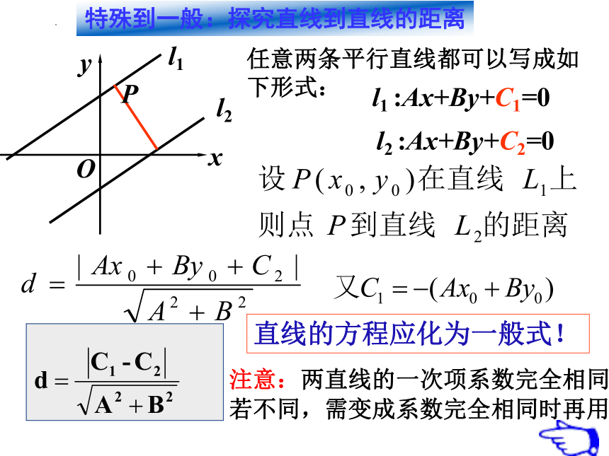 数学人教A版（2019）选择性必修第一册2.3.4两条平行直线的距离（共15张ppt）