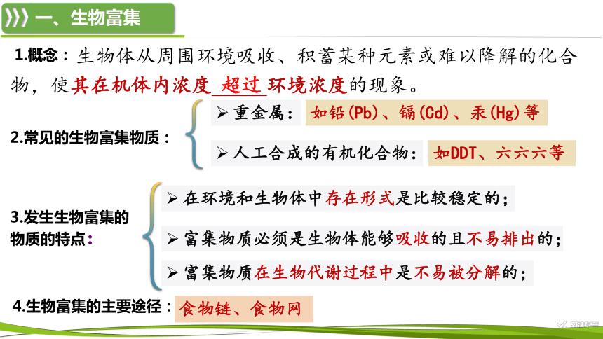 高中生物人教版（2019）选择性必修2课件：3.3.2 生物富集及探究土壤微生物的分解作用