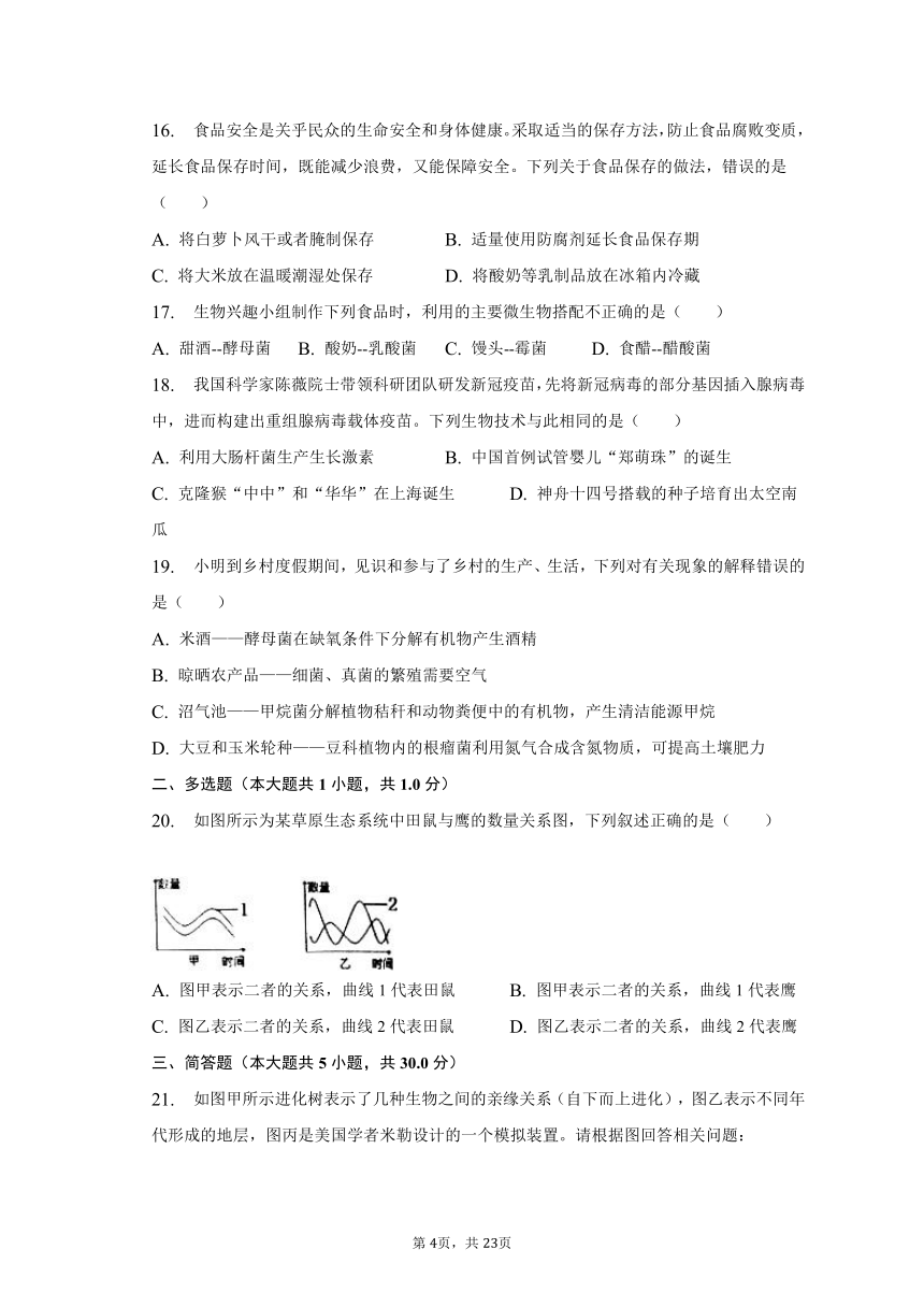 2022-2023学年山东省菏泽市定陶区八年级（下）期末生物试卷（含解析）