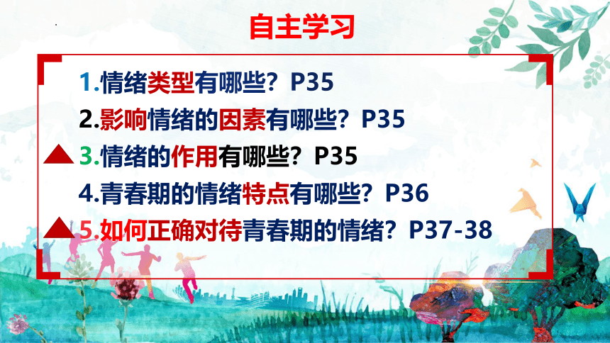 【核心素养目标】4.1青春的情绪  课件(共23张PPT) 统编版道德与法治七年级下册