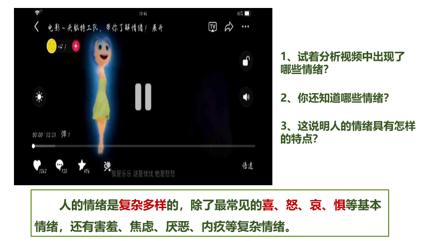 4.1 青春的情绪 课件（30张PPT）+内嵌视频