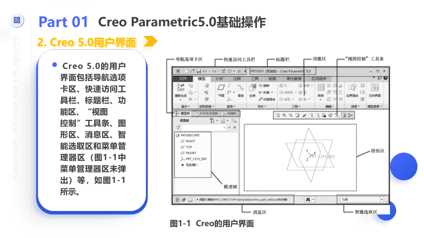 中职《Creo Parametric 5.0项目教程（微课版）》（人邮版·2021）项目1 二维草绘 课件(共54张PPT)