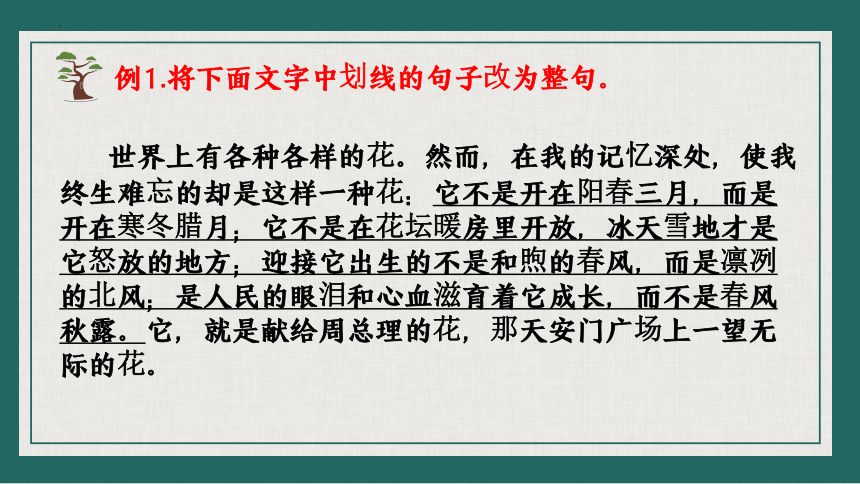 2024届高考语文复习：句式变换复习之整句散句互变换课件(共24张PPT)