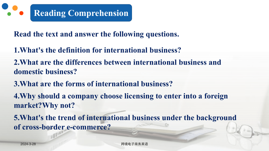 Lesson 1International Business 课件(共55张PPT)- 《跨境电子商务英语》同步教学（重庆大学·2022）