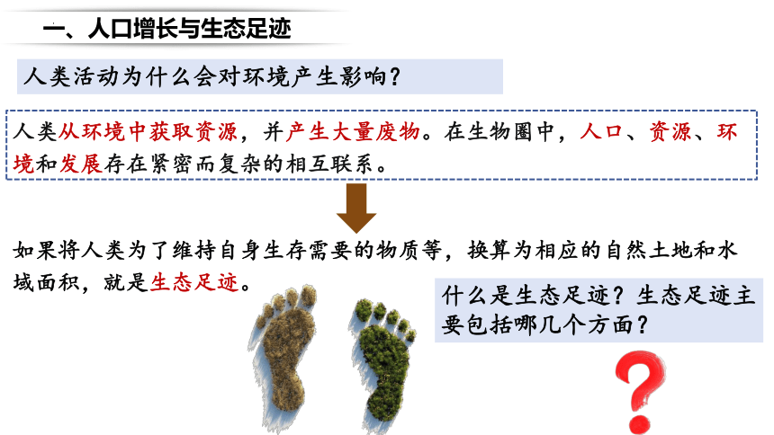 生物人教版（2019）选择性必修2 4.1人类活动对生态环境的影响课件（共39张ppt）