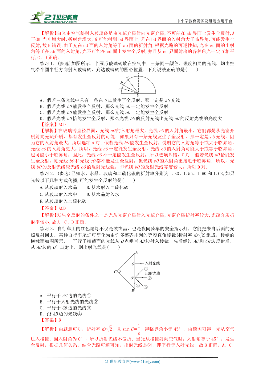 4.2光的全反射 讲义