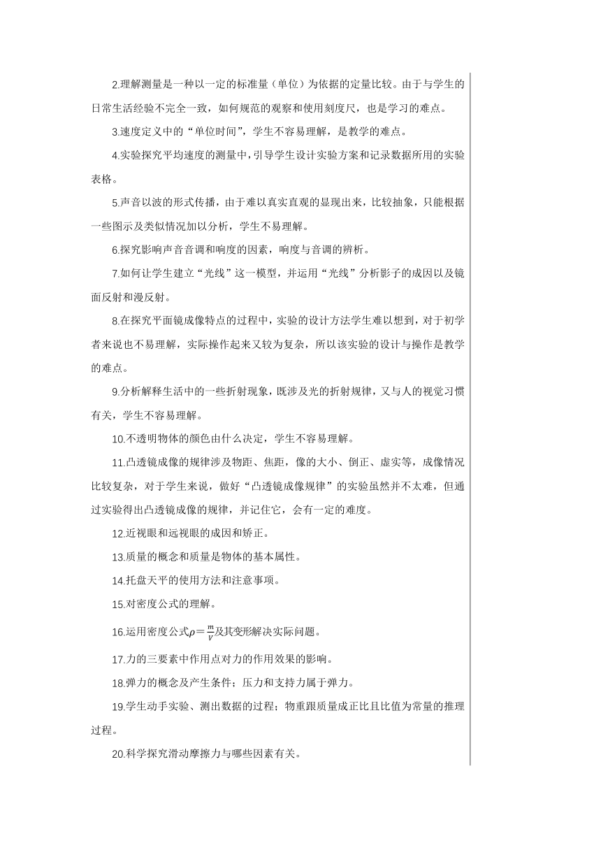 【轻松备课】沪科版物理八年级上 期末总复习 教学详案