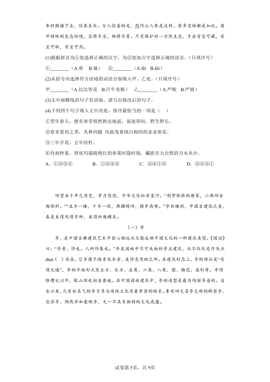 2023年重庆市中考语文真题B卷—基础知识综合（含解析）