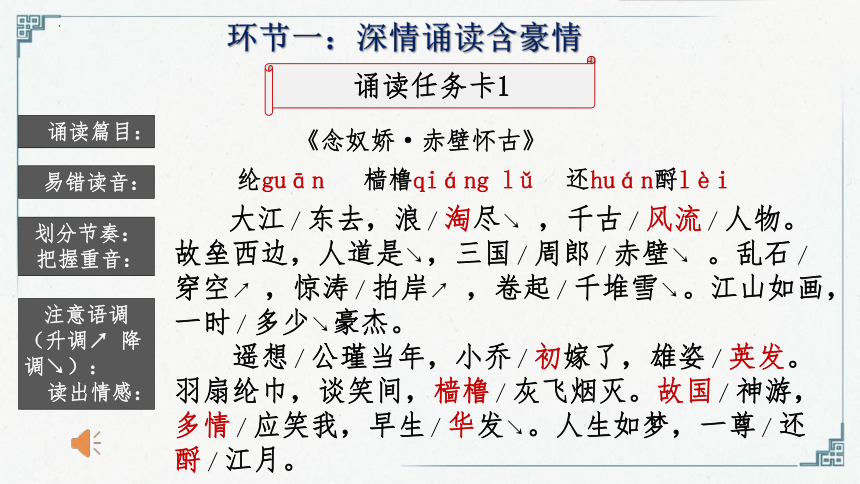 9.《念奴娇 赤壁怀古》 《永遇乐 京口北固亭怀古》联读课件(共15张PPT) 2023-2024学年统编版高中语文必修上册