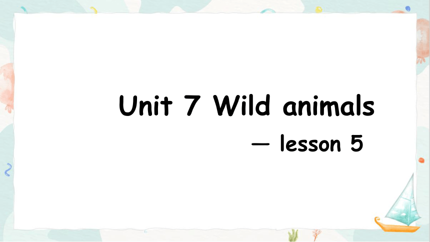 Unit7 Wild animals-Lesson 5 课件(共18张PPT)