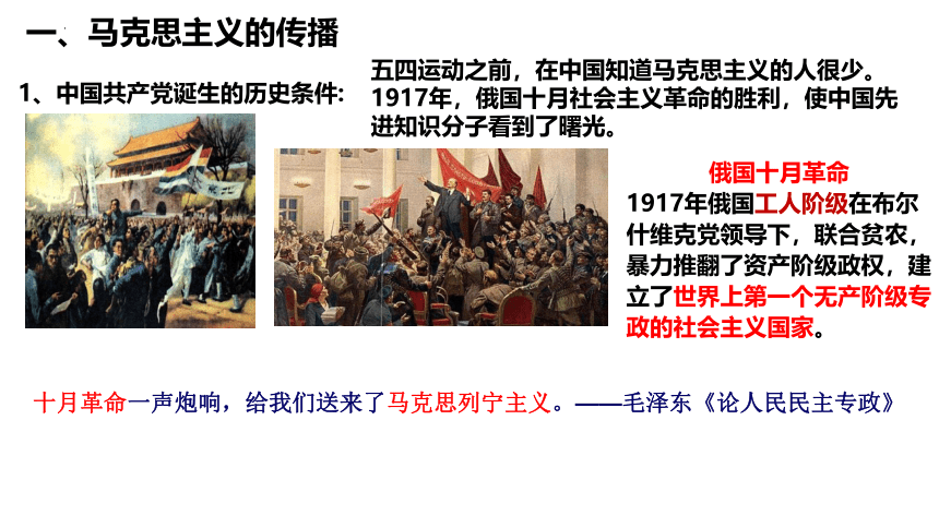 第14课 中国共产党诞生 课件（25张PPT） 部编版八年级历史上学期