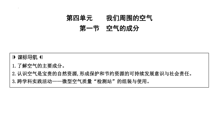 2023-2024学年九年级化学鲁教版上册4.1空气的成分课件(共19张PPT)