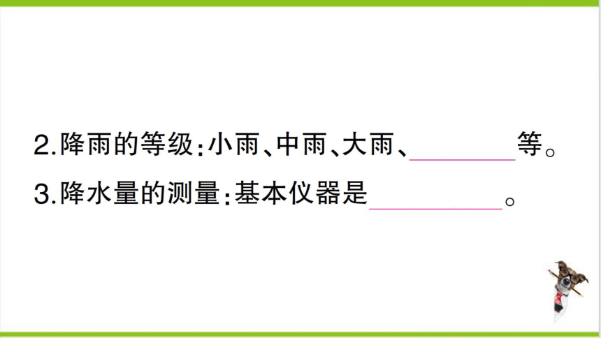 【掌控课堂-同步作业】人教版地理七(上)第三章 天气与气候 第三节 降水的变化与分布 (课件版)