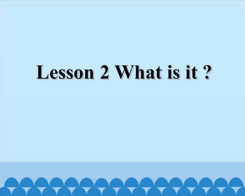 Lesson 2   What is it？  课件（共13张PPT）