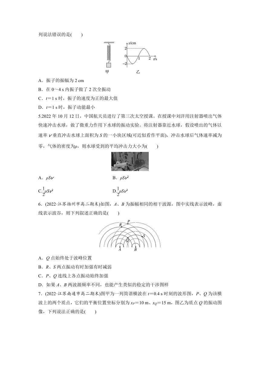 高中物理选择性必修1（人教版2019） 模块综合试卷(一)（原卷版+解析版）