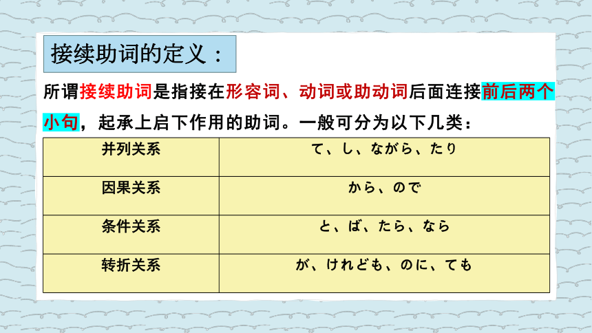 2024届高三日语一轮复习 接续助词、四个假定 课件(共112张PPT)
