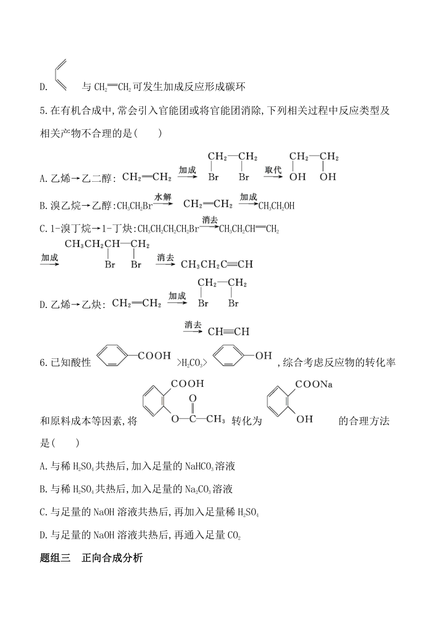 2024人教版新教材高中化学选择性必修3同步练习--第五节　有机合成（含解析）