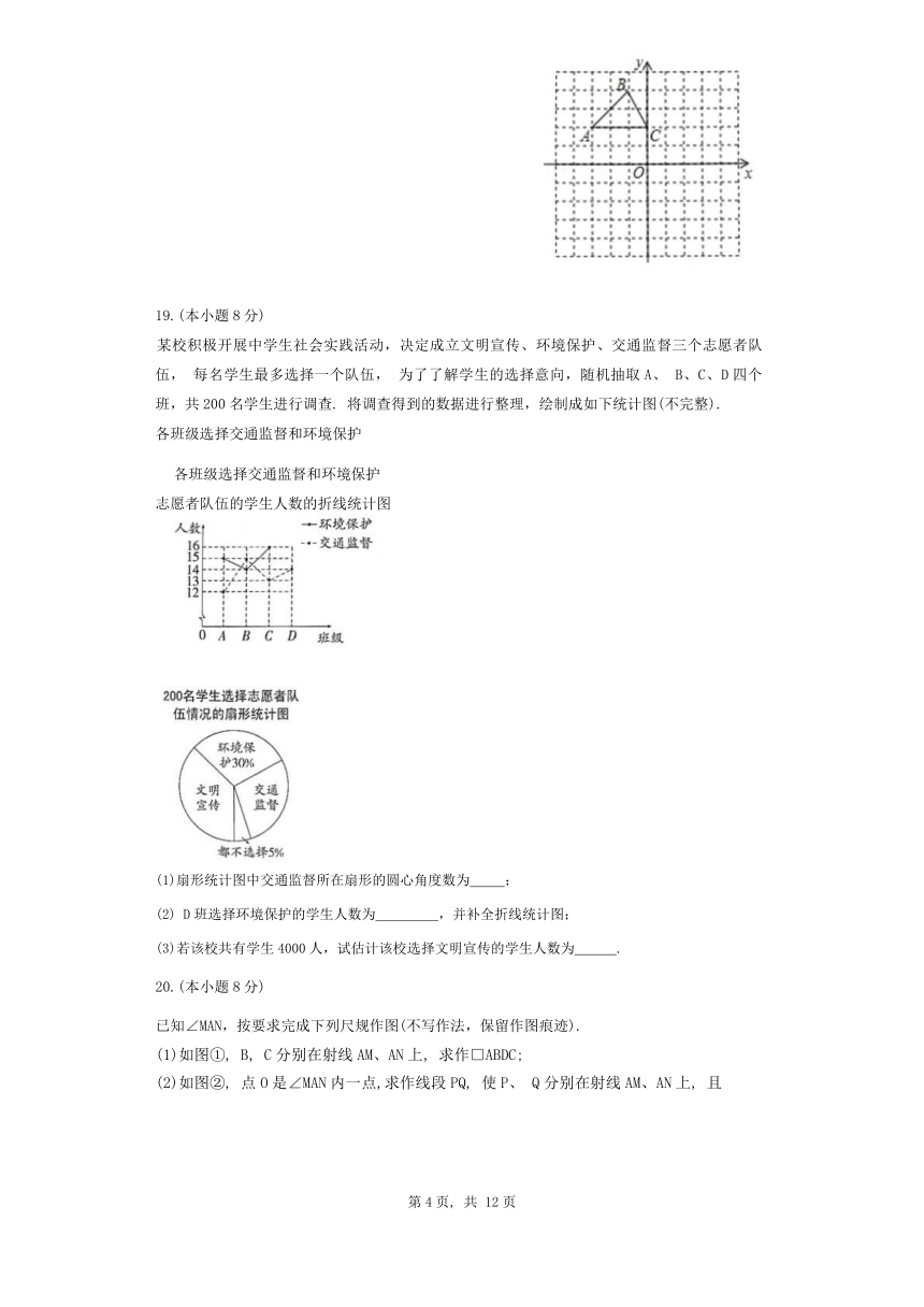 江苏省泰州市泰州中学附属初级中学2023—2024学年下学期第一次月考模拟八年级数学试卷（含答案）