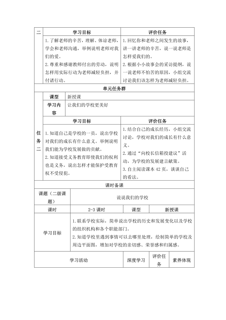 【大单元整体教学设计】统编版道德与法治三年级上册第二单元 教学设计（PDF版）