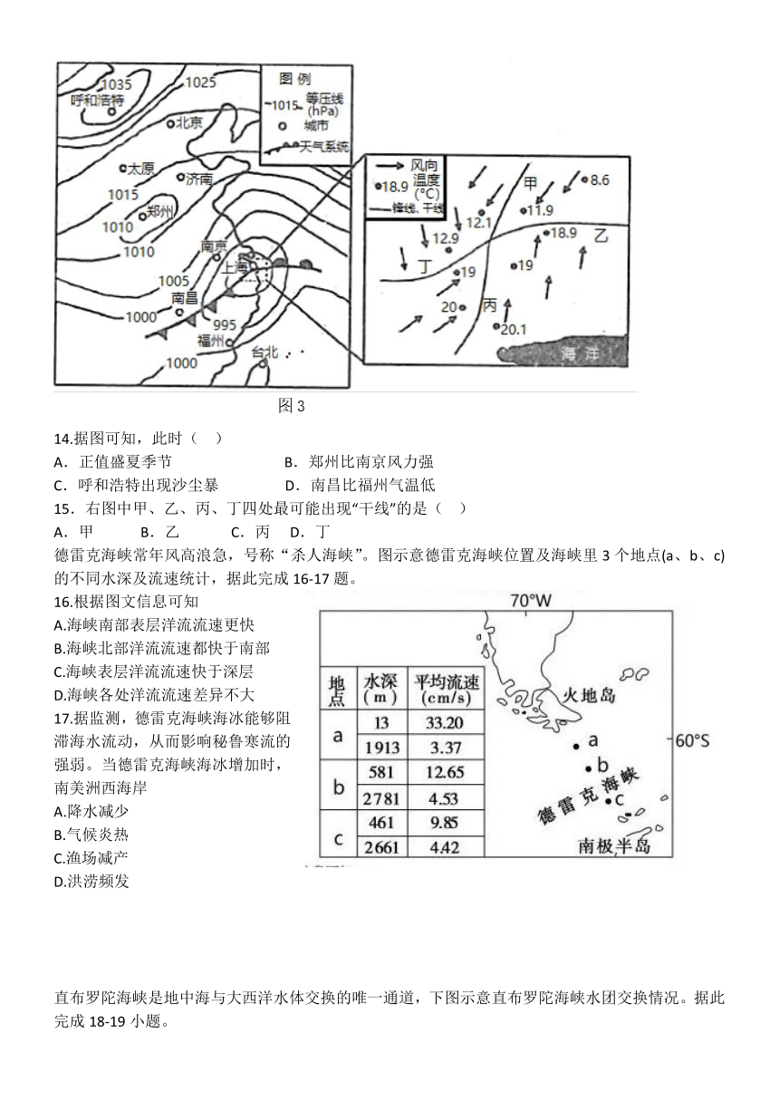 山东省淄博市临淄中学2023-2024学年高二上学期1月阶段性检测地理试题（含答案）