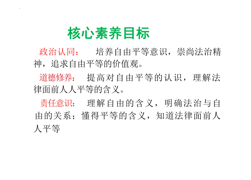 【核心素养目标】7.1 自由平等的真谛 课件（30张PPT）