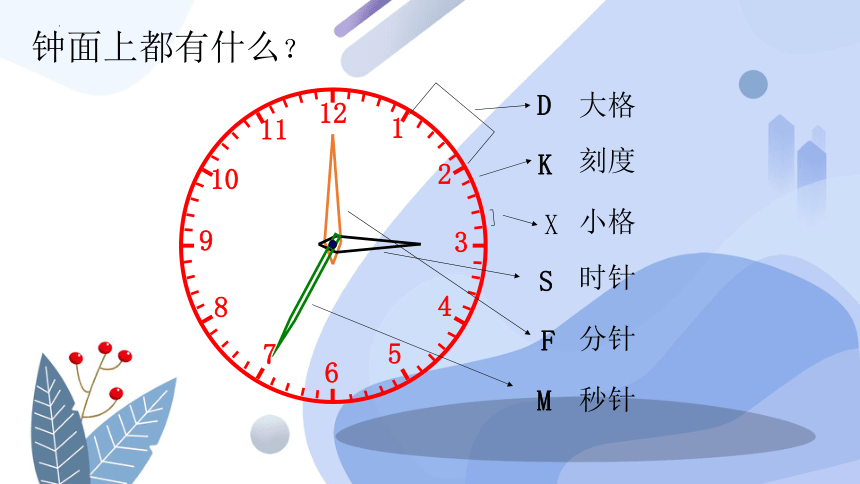 人教版一年级数学上册 7.1认识钟表（课件）(共24张PPT)