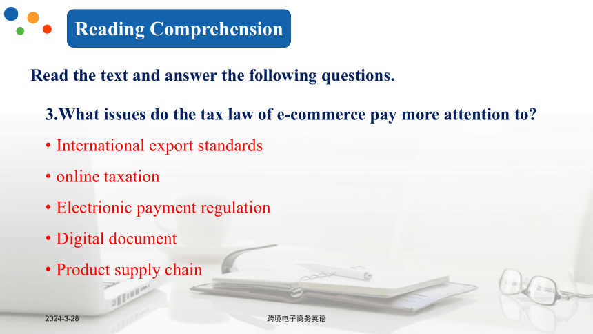 Lesson 12Legal Issues of E-Commerce课件(共33张PPT)- 《跨境电子商务英语》同步教学（重庆大学·2022）