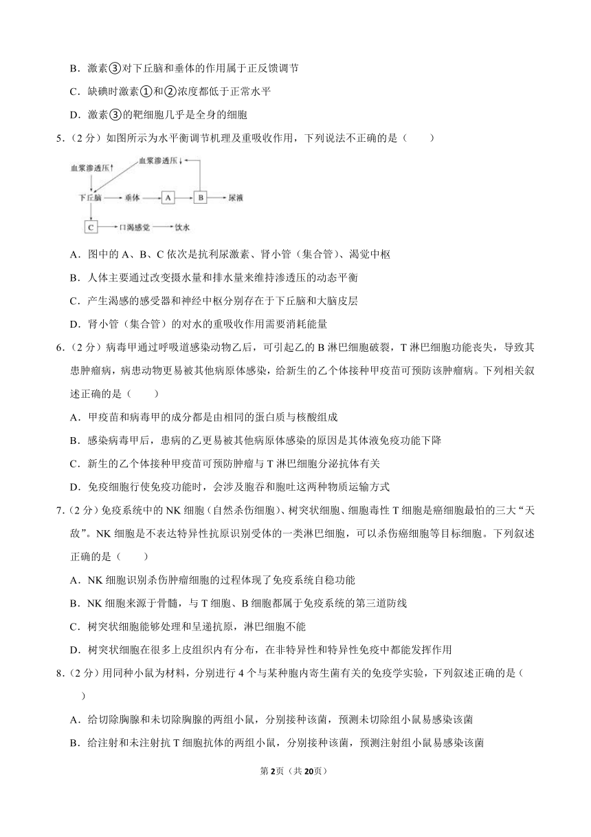 2023-2024学年河南省驻马店市环际大联考高二（上）期末生物模拟试卷（含解析）