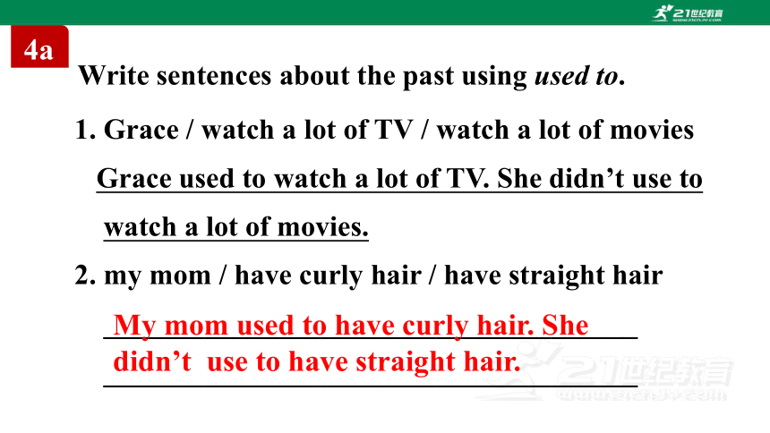 【新课标】Unit 4 SectionA (Grammar-4c) 课件（新目标九年级 Unit4 I used to be afraid of the dark)