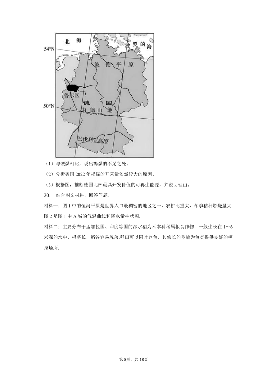 2022-2023学年陕西省西安市蓝田县高二（下）期末地理试卷（含解析）