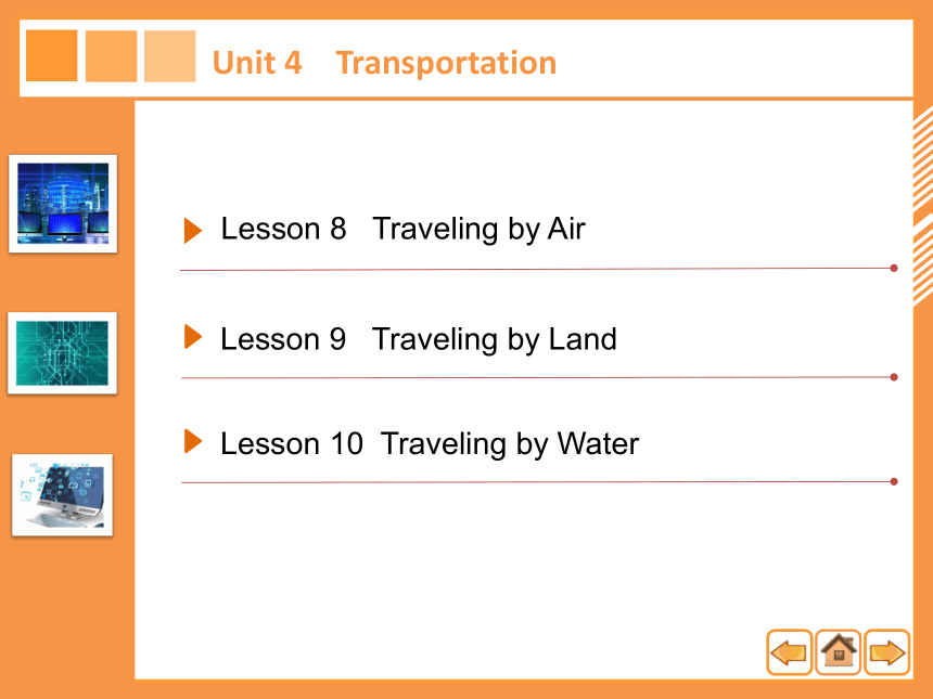 Unit 4    Transportation  课件(共57张PPT)-《旅游英语》同步教学（劳动版）