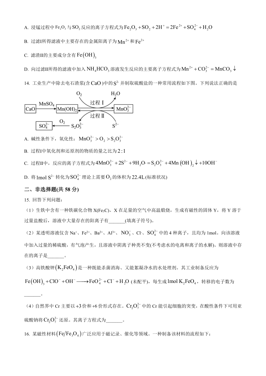 江苏省盐城市重点中学2023-2024学年高三上学期开学考试化学试题（原卷版+解析版）