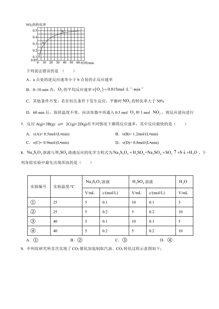 2.3 化学反应的速率 同步训练（含解析） 2023-2024学年高二上学期化学鲁科版（2019）选择性必修1