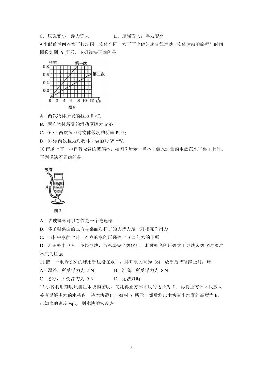 河南省安阳市滑县2022-2023学年八年级下学期期末物理试题（含答案）