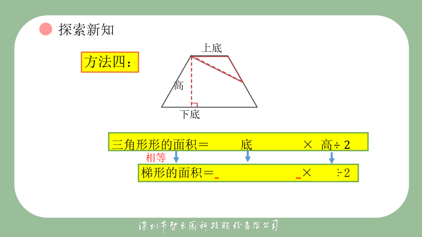 【北师大版】小数五年级上册 4.5探索活动：梯形的面积 课件（共14页PPT）