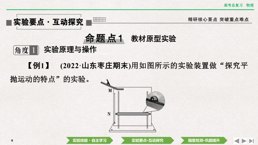 2024年高考物理第一轮复习课件：第四章  实验五　探究平抛运动的特点