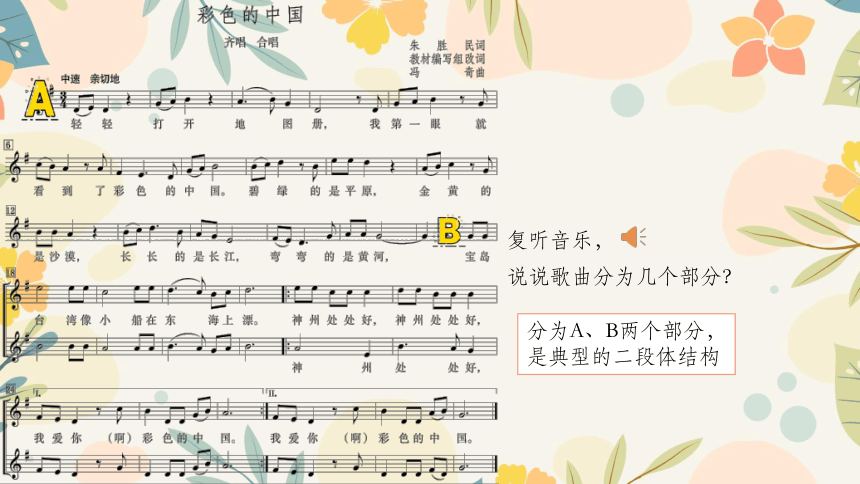 人音版音乐七年级上册第一单元《彩色的中国》课件(共18张PPT)