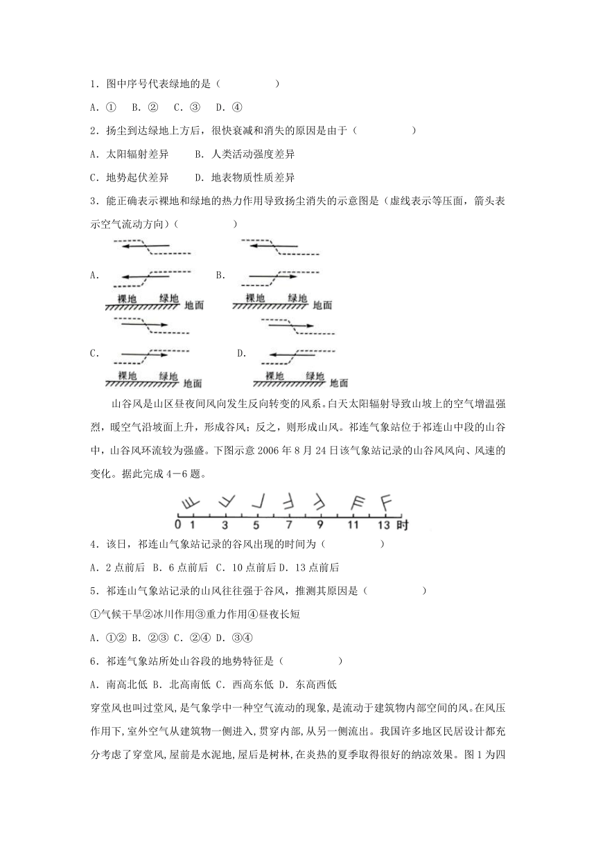 2024届高考地理考法训练学案：热力环流（含答案）