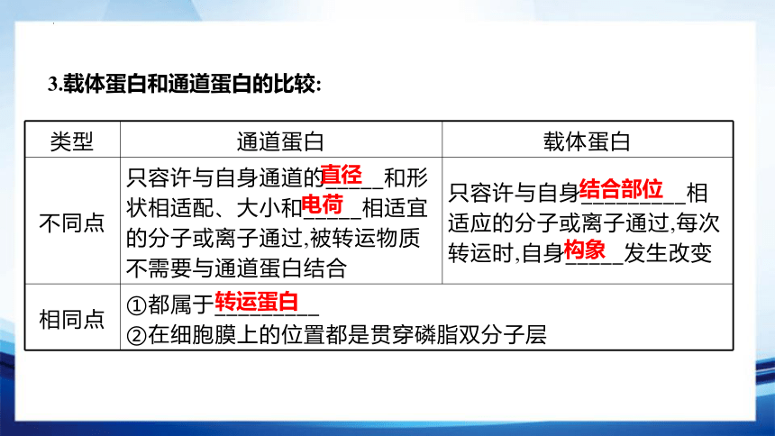 4.1.2 自由扩散和协助扩散(共22张PPT)-高一生物课件（人教版2019必修1）